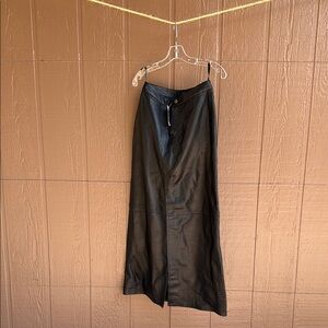 Gap NWT Black Leather Maxi Skirt